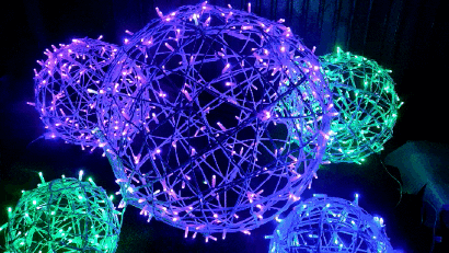 "Светодиодный Светящейся шар" Зеленый 100 см