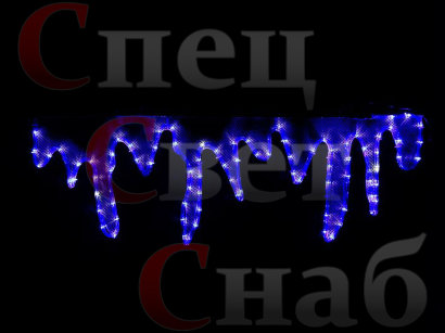 Светодиодное панно "Сосульки" 100 х 30 см Синие-белое