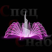 Световой уличный фонтан "Симфония-2" белый розовый