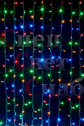 Плей лайт занавес 2 x 6 м Разноцветный Каучук